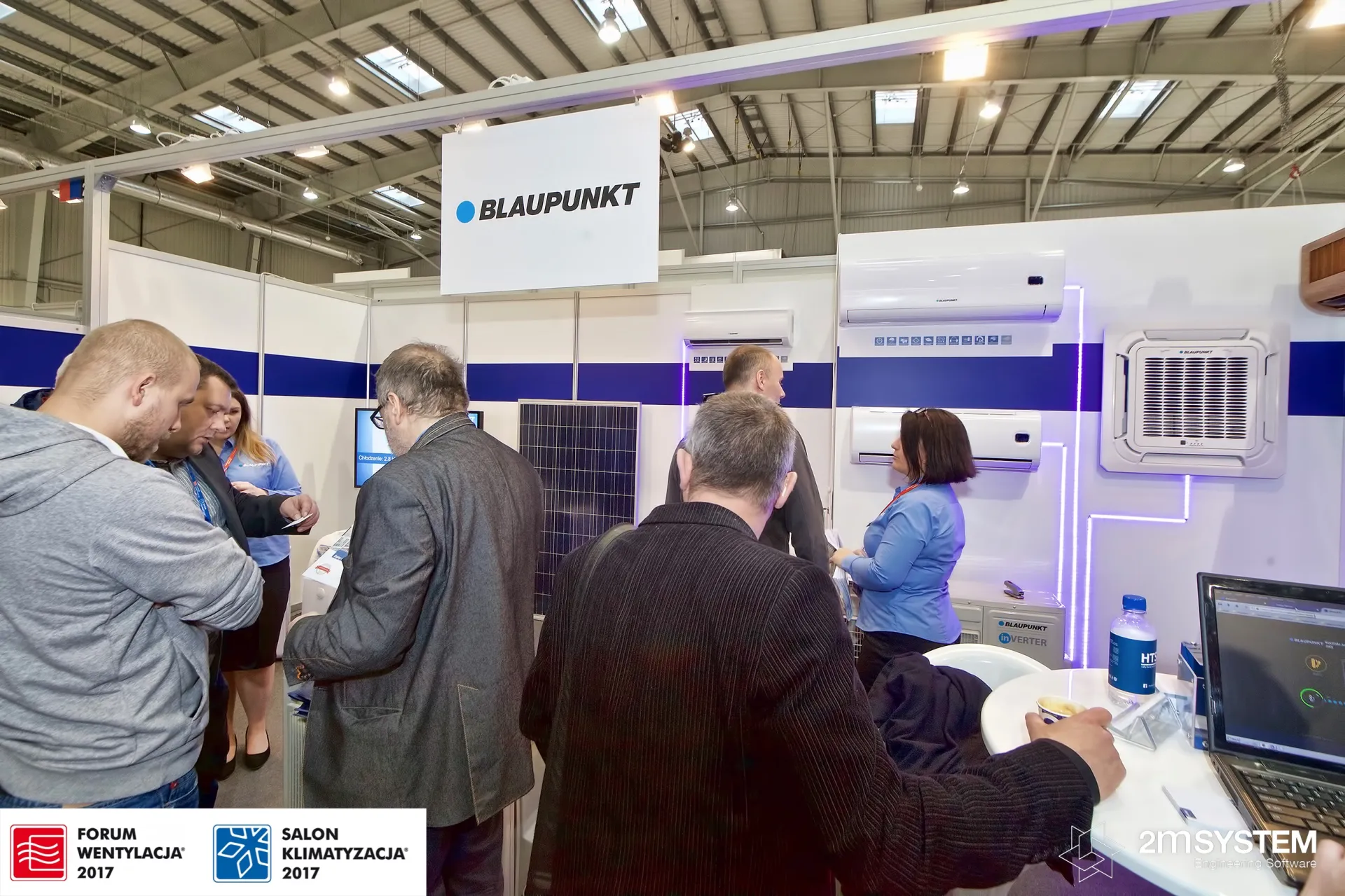 Blaupunkt stand with split and cassette air conditioners at Forum Wentylacja 2017