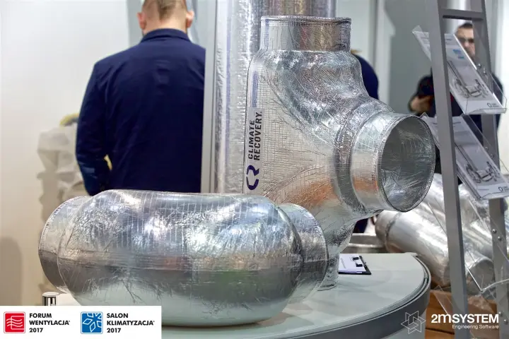 Climate Recovery pre-insulated foil-wrapped duct fittings at Forum Wentylacja 2017