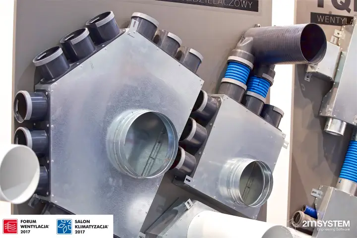 Close-up of a TQD hexagonal distribution manifold with spigots