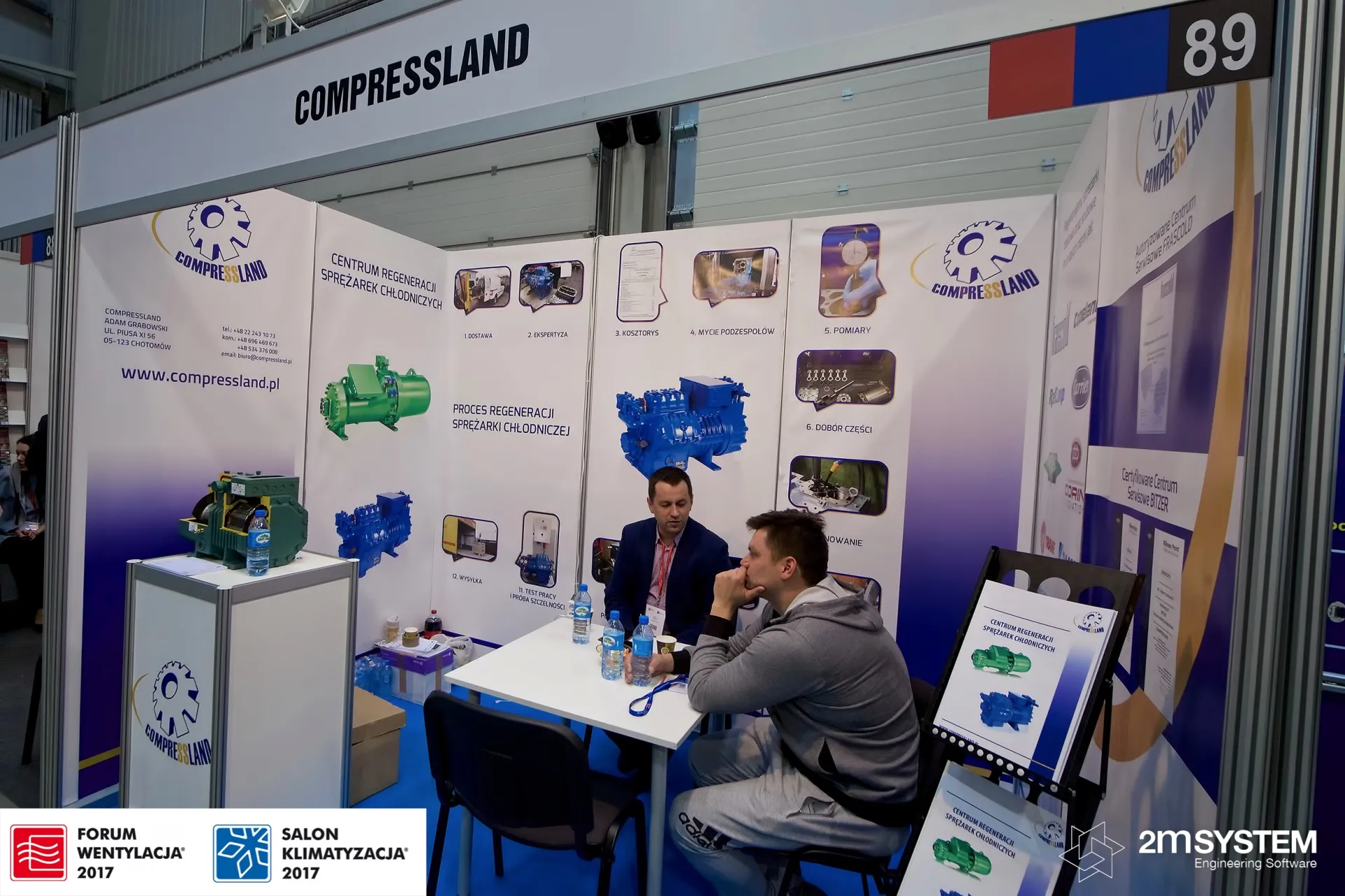 Compressland stand 89 promoting refrigeration compressor regeneration at Forum Wentylacja 2017