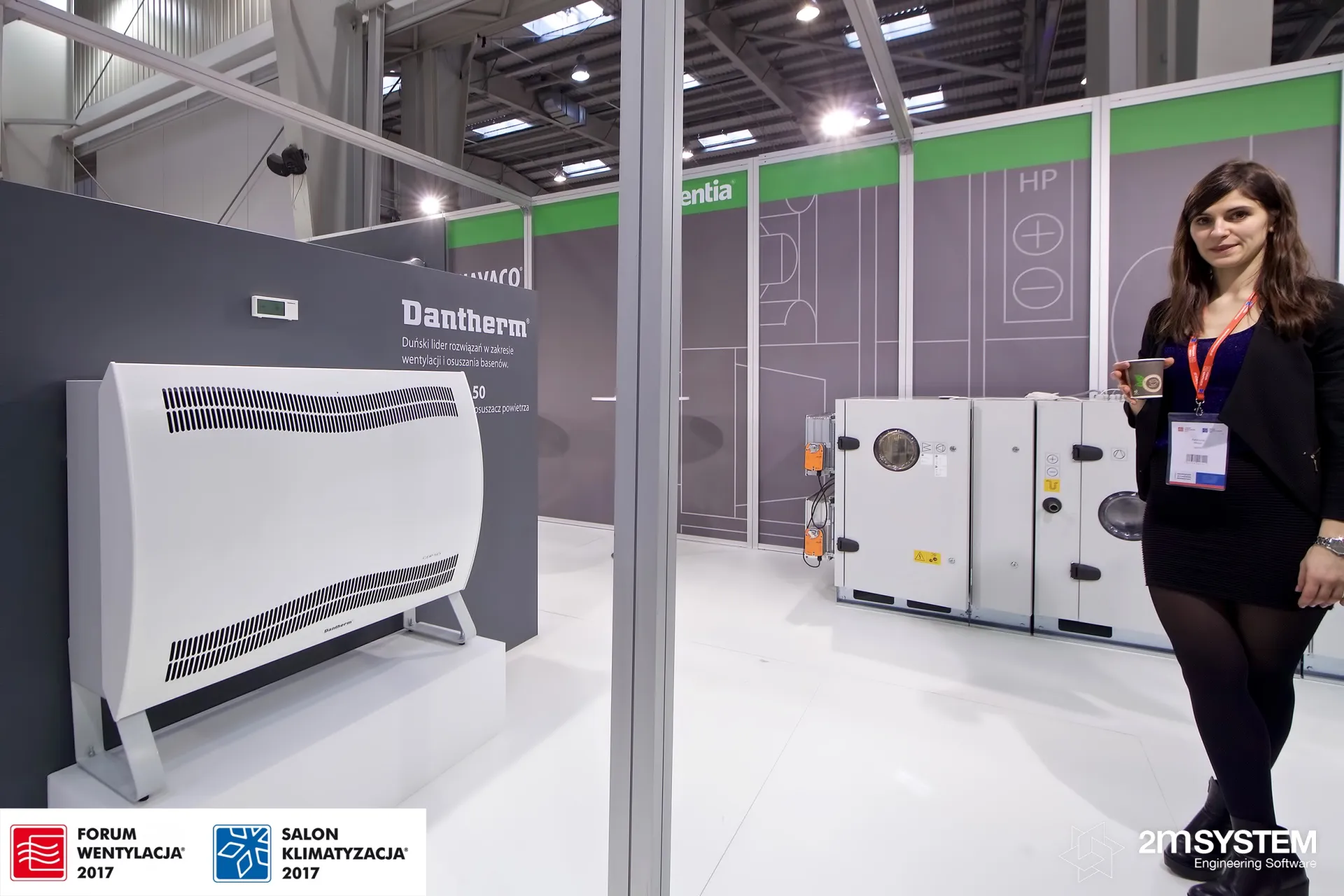 Dantherm pool dehumidifier on display at the Ventia stand at Forum Wentylacja 2017