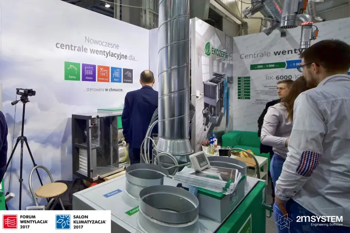 EkoZefir unit spigots and controller with RK-6000 series graphic at Forum Wentylacja 2017