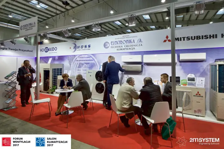 Elektronika stand 46 with Mitsubishi Heavy Industries split units at Forum Wentylacja 2017