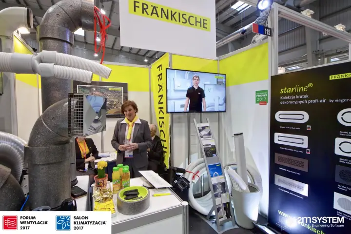 Fränkische stand 115 with starline decorative grilles and profi-air ducting