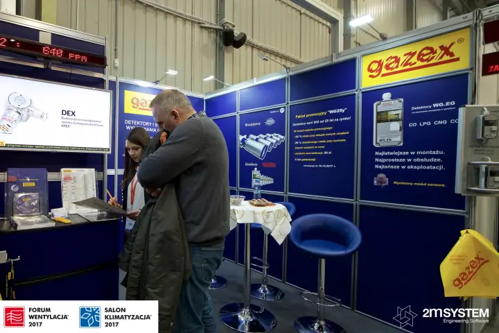 Gazex stand with WG.EG garage ventilation controller promotion at Forum Wentylacja 2017