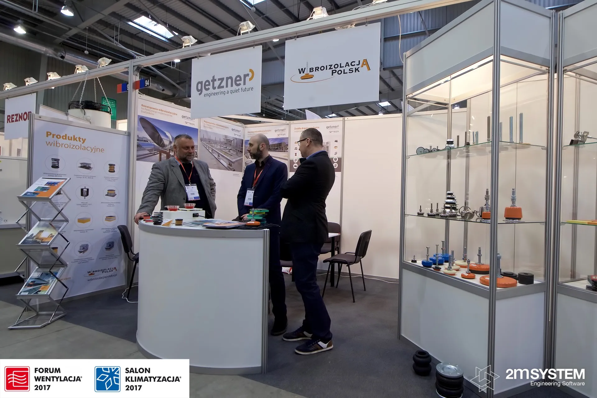Getzner and Wibroizolacja Polska stand with vibration isolators at Forum Wentylacja 2017