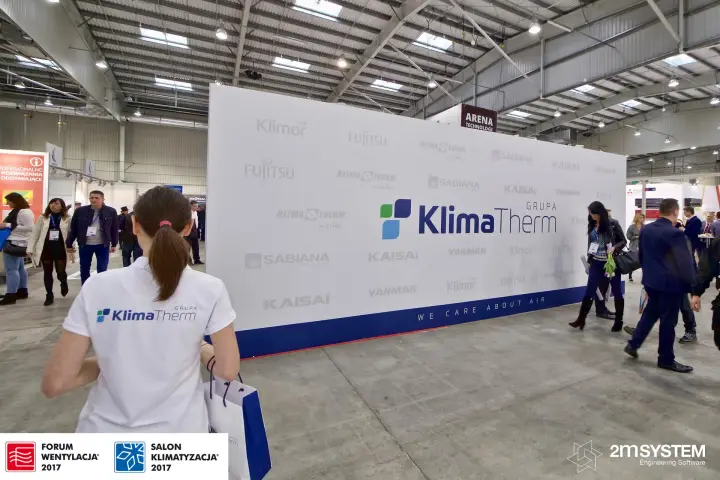 Grupa Klima-Therm outer wall listing Fujitsu, Sabiana, Kaisai and Yanmar at Forum Wentylacja 2017