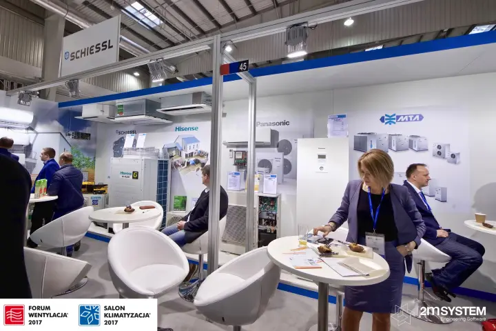 Hisense VRF and Panasonic heat pump units on Schiessl stand 45 at Forum Wentylacja 2017