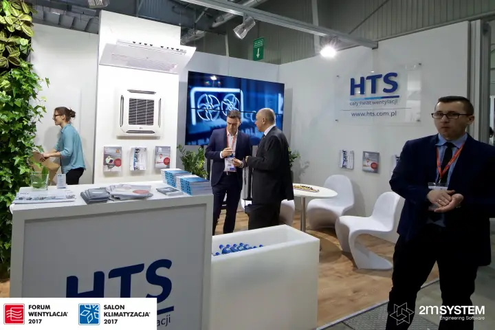 HTS counter and LG cassette air conditioners on display at Forum Wentylacja 2017
