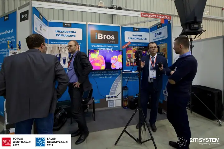 iBros Technic stand with a live thermal camera demonstration at Forum Wentylacja 2017