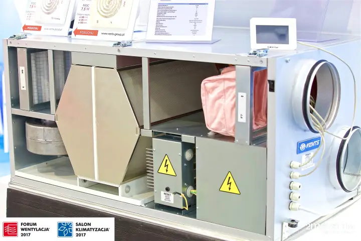 Inside a Vents heat recovery unit: exchanger, G4 and F7 filters