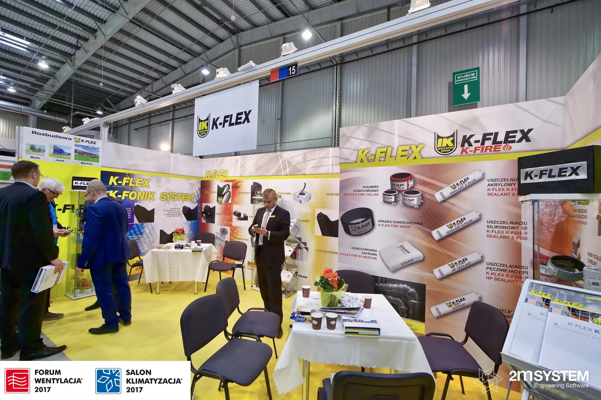 K-Flex stand 15 with K-Fire fire-protection collars, wraps and sealants at Forum Wentylacja 2017