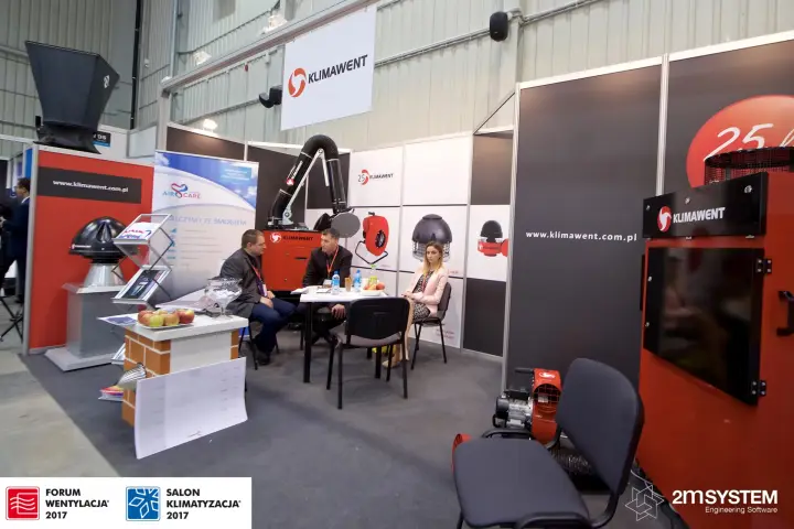 Klimawent stand with fume extraction arm and chimney cowls