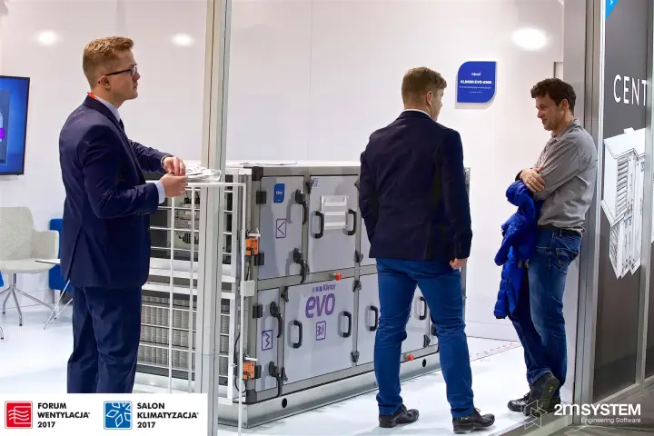Klimor EVO air handling unit discussed by visitors