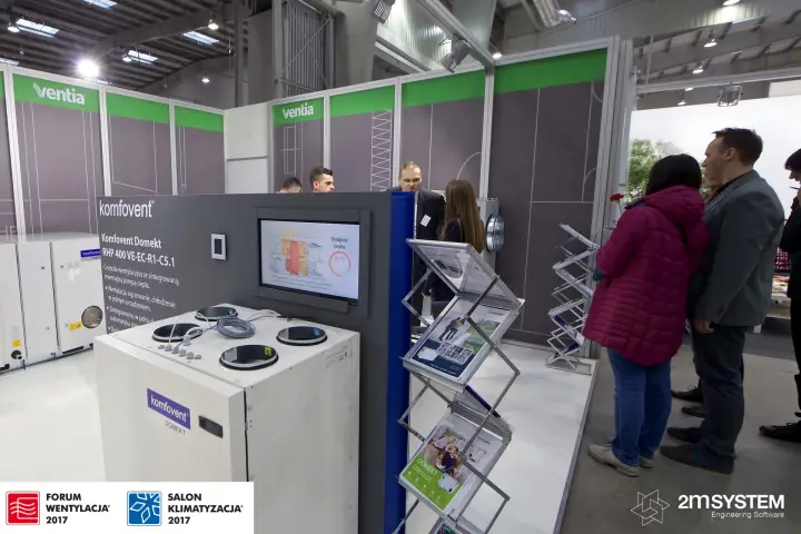 Komfovent Domekt unit with integrated reversible heat pump at Ventia at Forum Wentylacja 2017