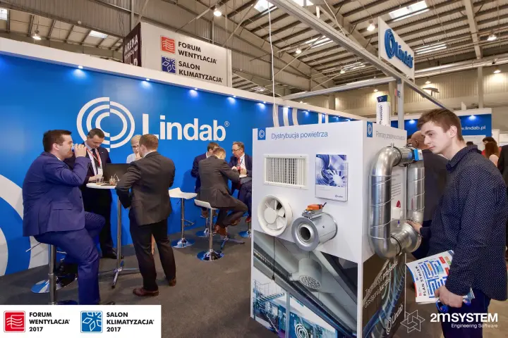 Lindab air distribution display column and meeting area
