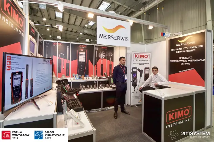 Merserwis stand presenting KIMO Instruments measuring devices at Forum Wentylacja 2017