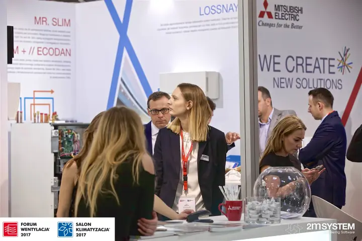 Mitsubishi Electric counter with Mr. Slim and Ecodan panel at Forum Wentylacja 2017