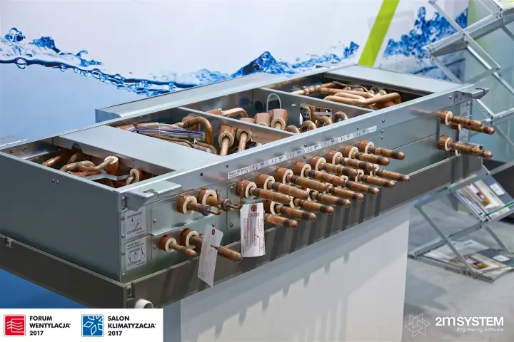 Open VRF branch controller with numbered copper connections at Forum Wentylacja 2017