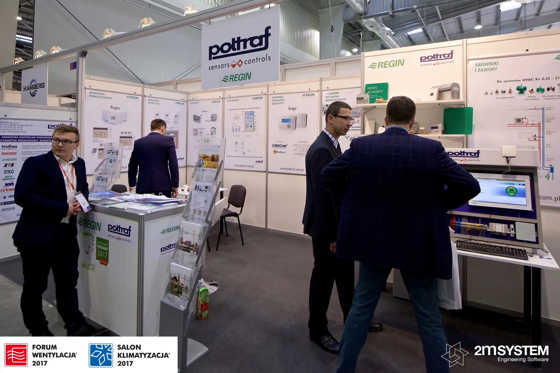 Poltraf and Regin controls stand with live control panel demo at Forum Wentylacja 2017