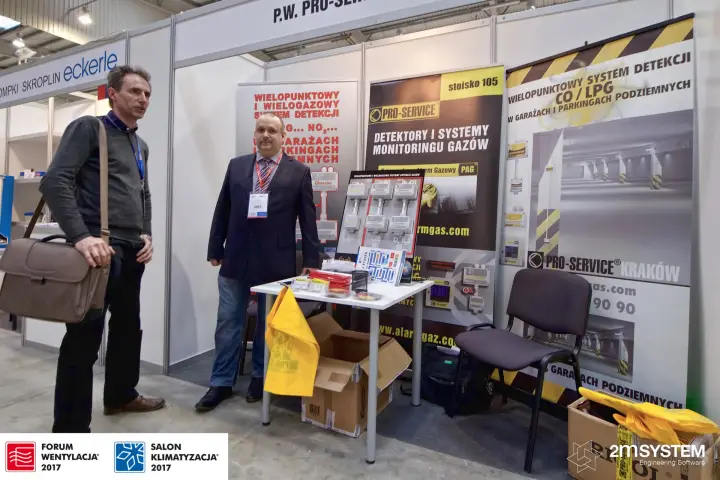 Pro-Service stand with gas detection systems for underground car parks