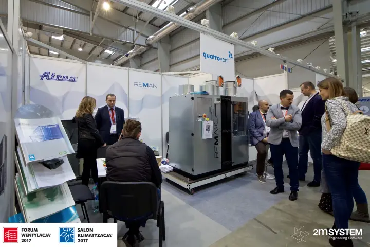 Remak air handling unit with glazed panel on the Quatrovent stand at Forum Wentylacja 2017