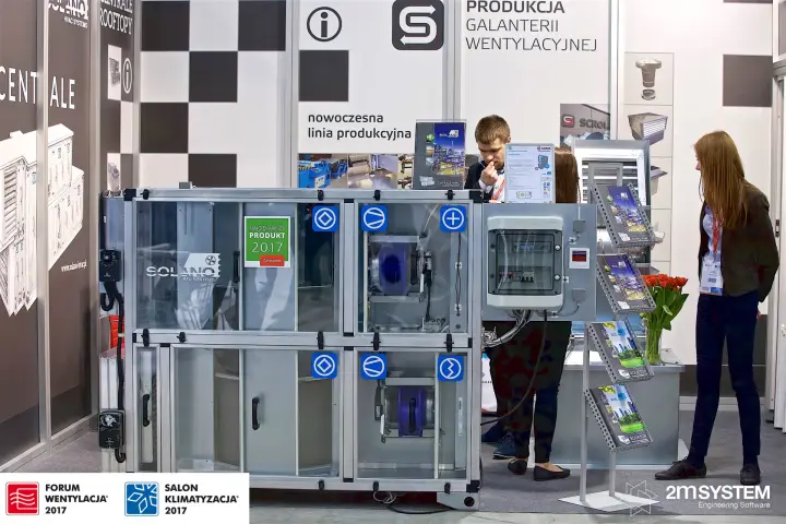 Solano rooftop unit with transparent panels on the Scrol stand at Forum Wentylacja 2017