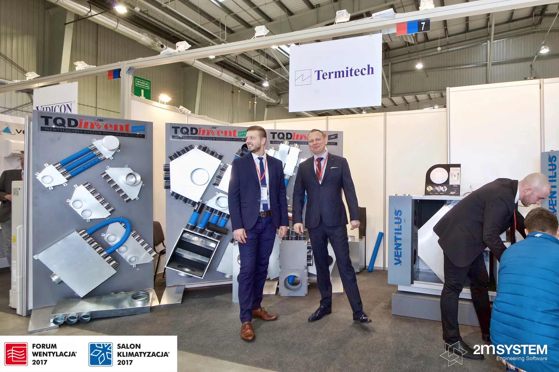 Termitech stand with TQD invent manifold boards and Ventilus unit at Forum Wentylacja 2017
