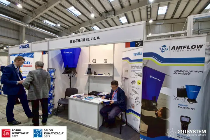 Test-Therm stand with TSI Airflow balometer and Vaisala sensors at Forum Wentylacja 2017