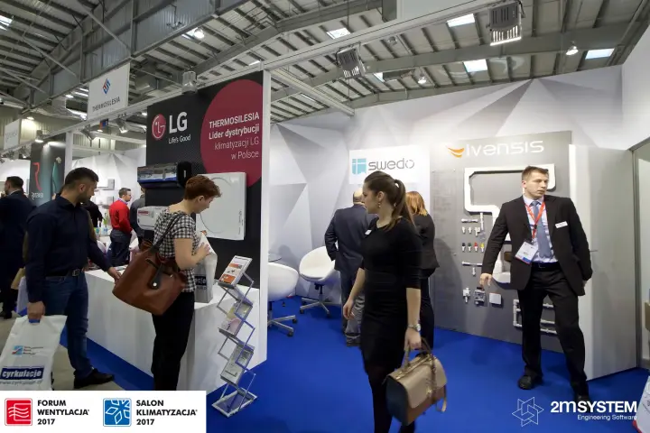 Thermosilesia stand with LG air conditioners and Ivensis fittings at Forum Wentylacja 2017