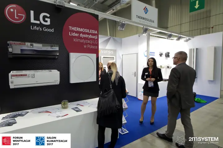 Thermosilesia stand with LG wall-mounted air conditioners at Forum Wentylacja 2017
