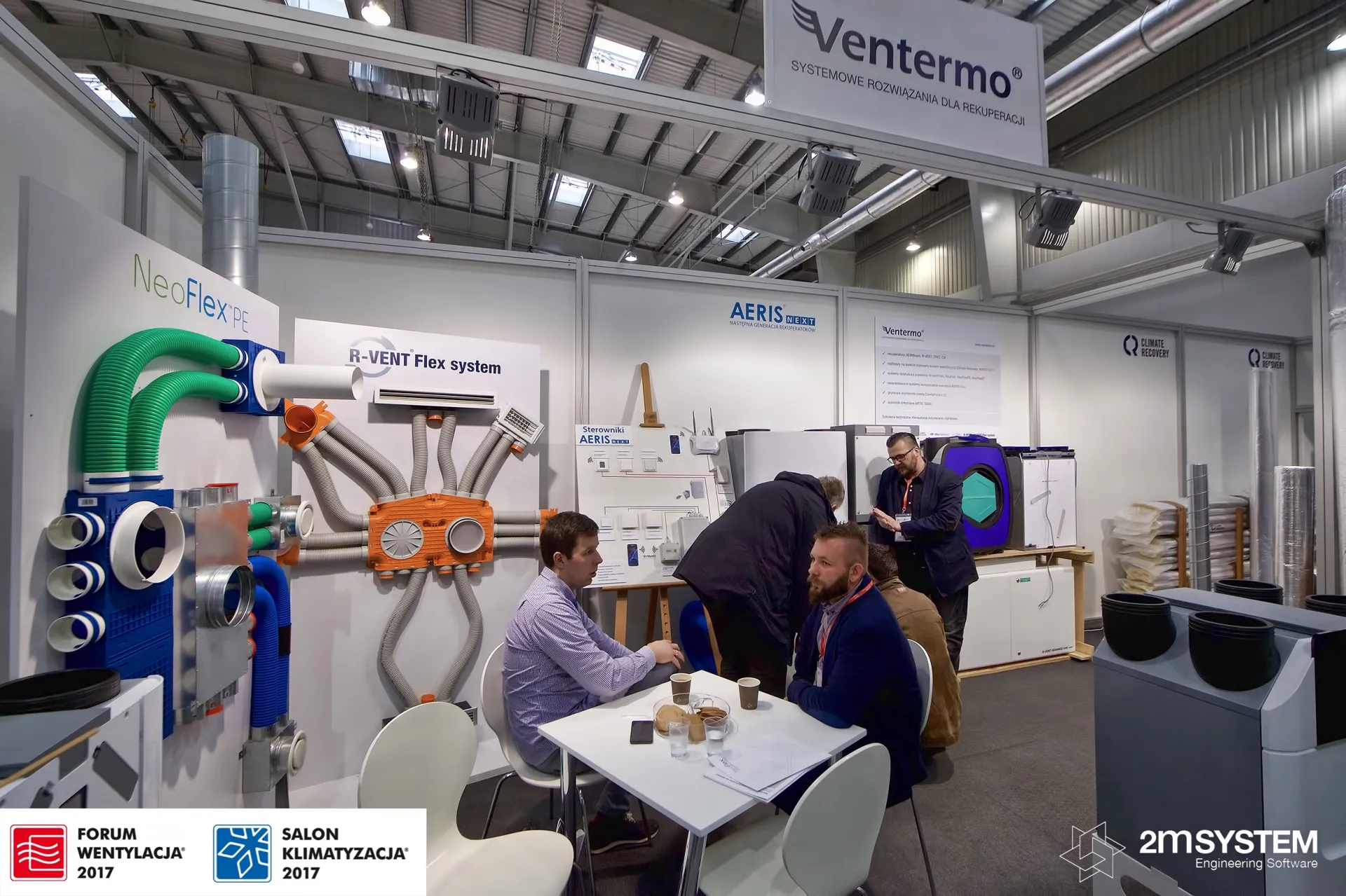 Ventermo stand with NeoFlex PE and R-Vent Flex duct distribution systems at Forum Wentylacja 2017