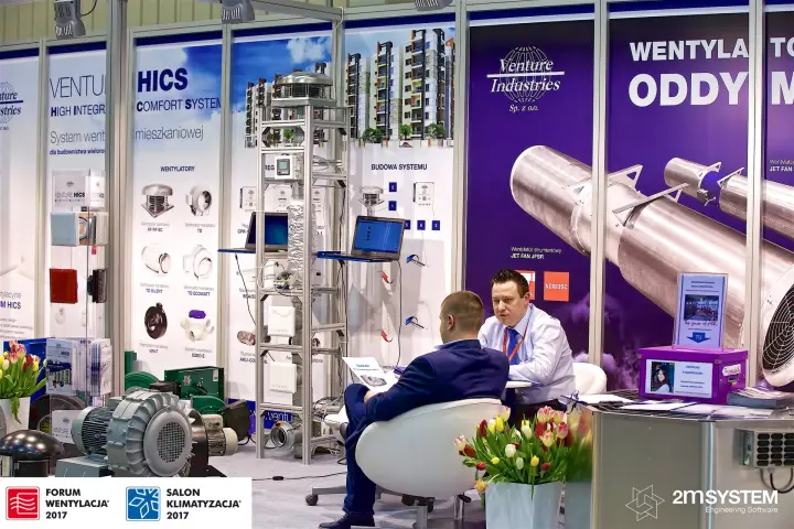 Venture HICS residential ventilation system rig on the Venture Industries stand at Forum Wentylacja 2017
