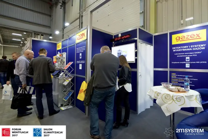 Visitors across the Gazex stand of gas detectors and systems at Forum Wentylacja 2017