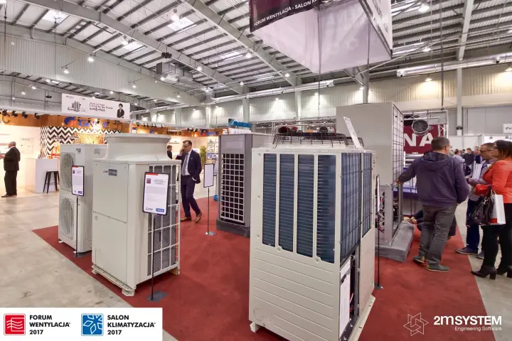 VRF outdoor units including Mitsubishi Electric City Multi in the Arena Technologii at Forum Wentylacja 2017