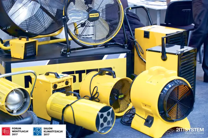 Yellow Master heaters, drum fans and dehumidifiers on display at Forum Wentylacja 2017