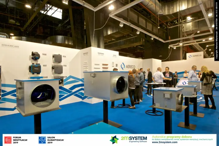 Aereco box fans and VAR, VAT, V2A extract units under System DR Higro at Forum Wentylacja 2019
