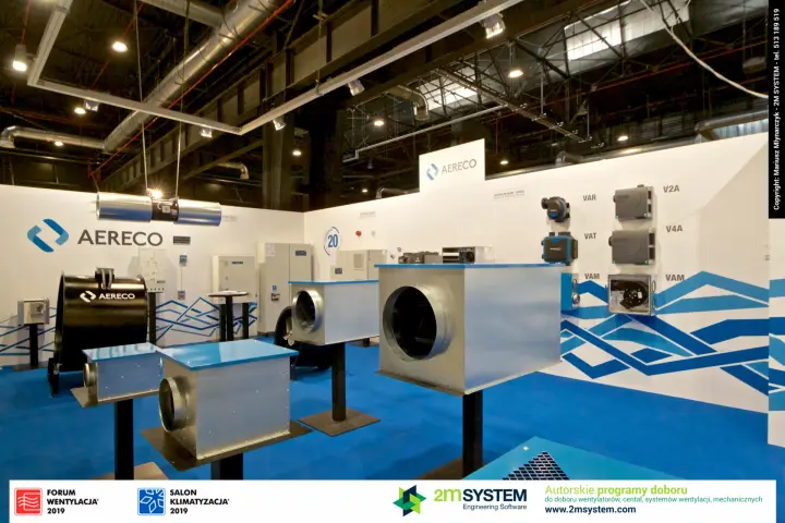 Aereco duct fan boxes and wall-mounted VAR, VAT and VAM units at Forum Wentylacja 2019