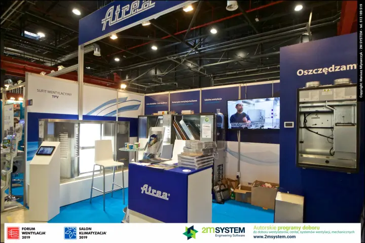 Atrea stand with TPV ventilated ceiling display and DUPLEX units