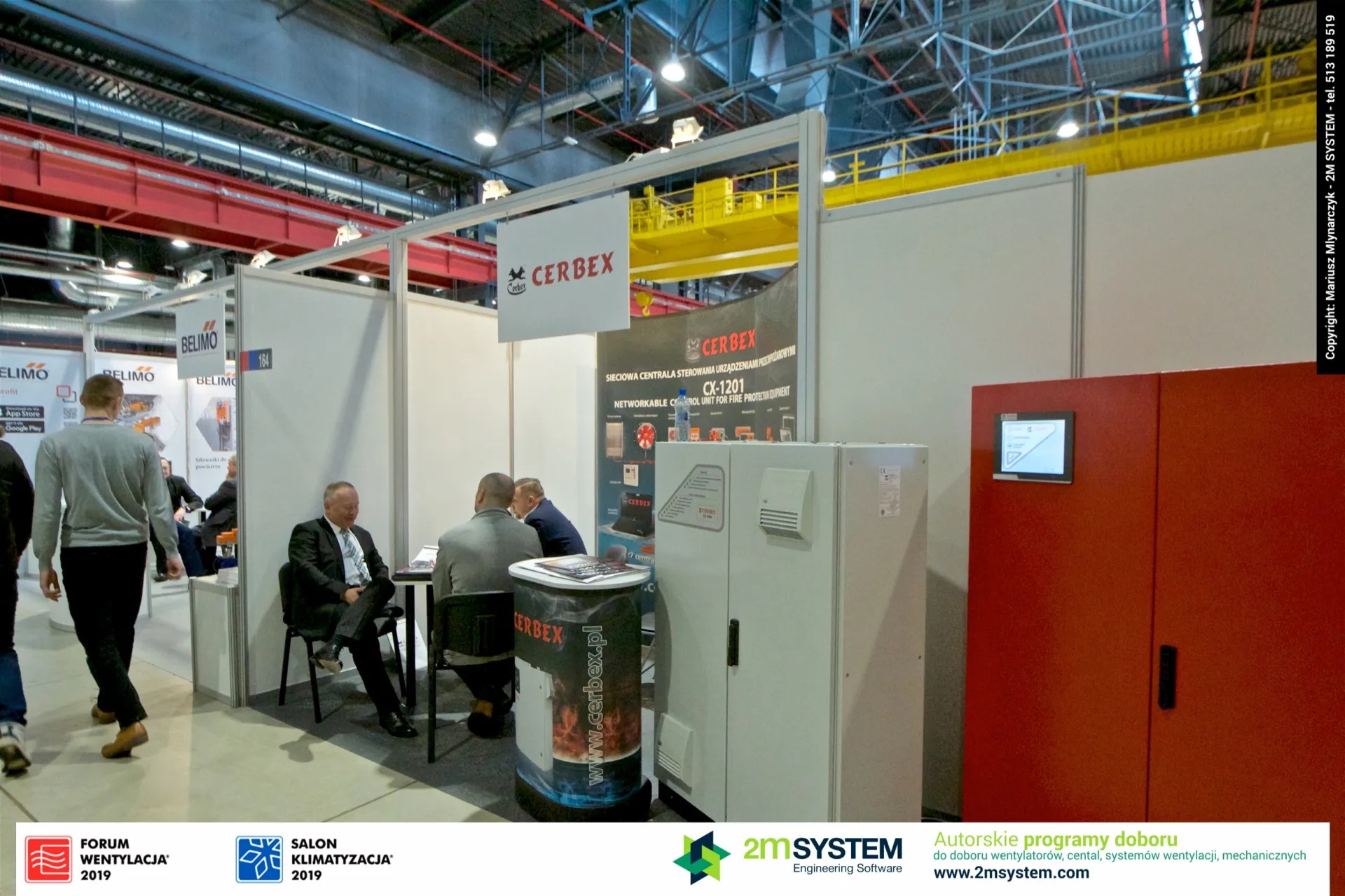 Cerbex stand 164 with CX-1201 fire protection control cabinets at Forum Wentylacja 2019