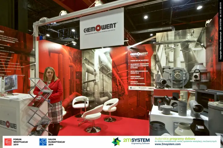 Chemowent stand 65 with plastic fans and chemical-resistant fittings at Forum Wentylacja 2019