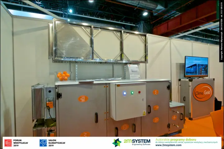 Clima Gold air handling unit with control panel and damper actuator