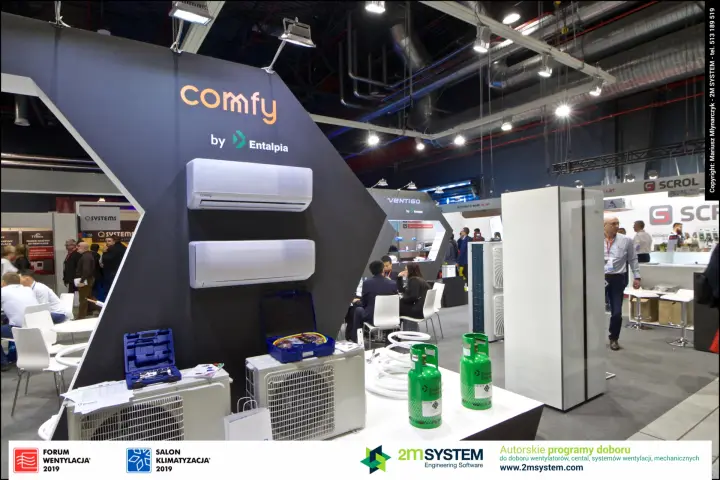 Comfy splits, outdoor units and refrigerant cylinders at Entalpia at Forum Wentylacja 2019