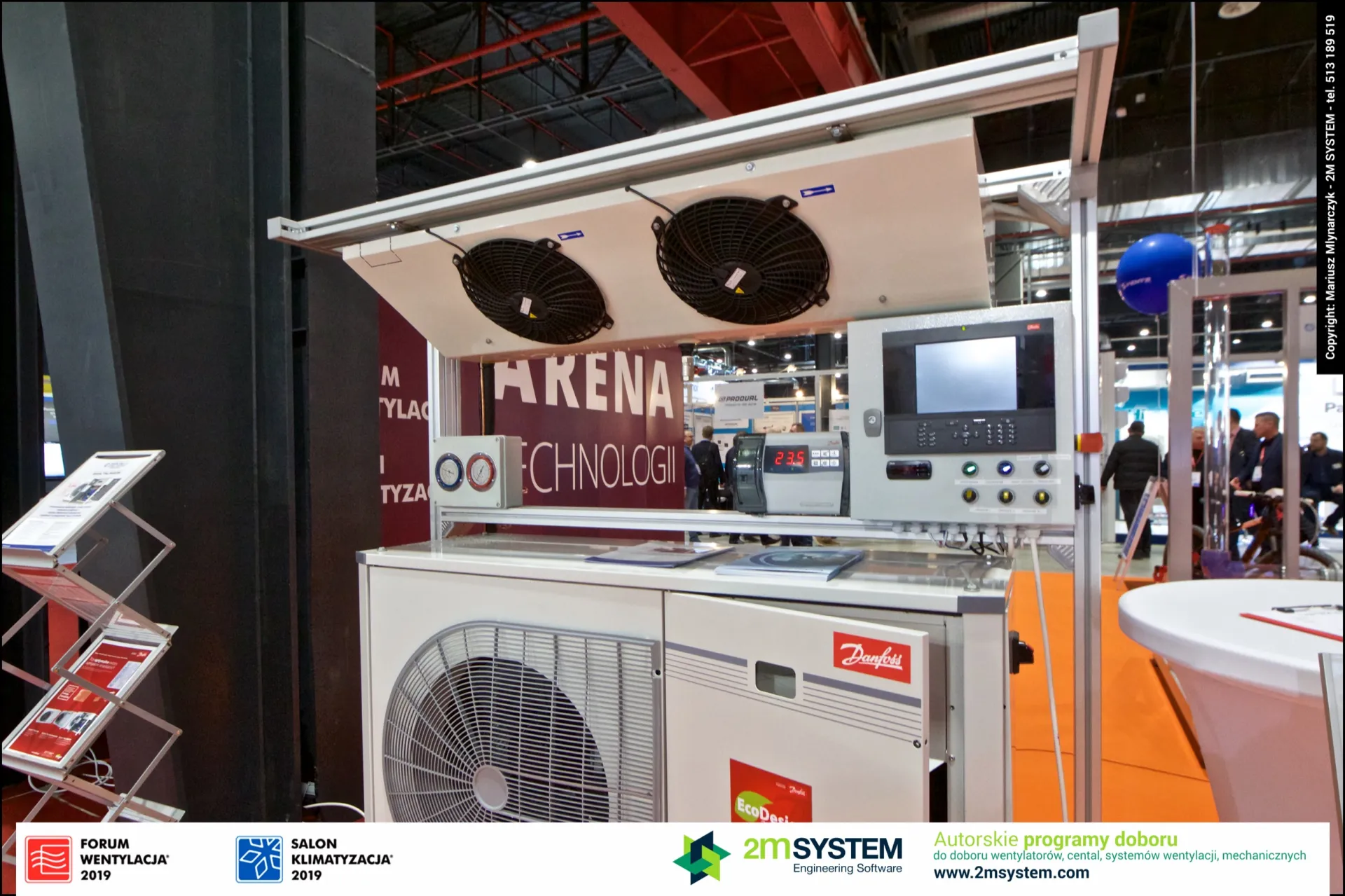 Danfoss condensing unit training rig with unit cooler and controls at Forum Wentylacja 2019