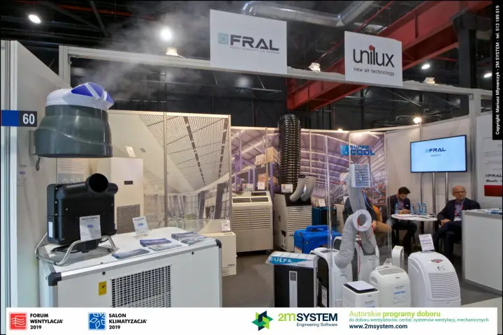 Fral humidifiers, dehumidifiers and portable coolers at stand 60 at Forum Wentylacja 2019