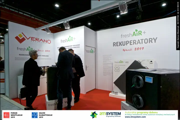 freshAIR+ heat recovery units presented at the Verano stand at Forum Wentylacja 2019