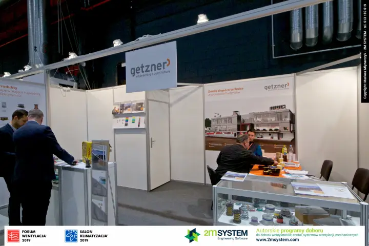 Getzner stand with vibration isolators displayed in a glass counter