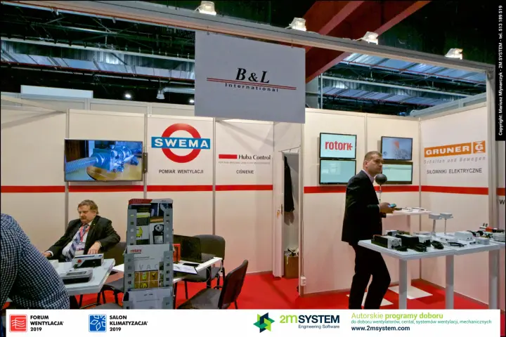 Gruner actuators and Huba Control pressure panels at B&L International at Forum Wentylacja 2019