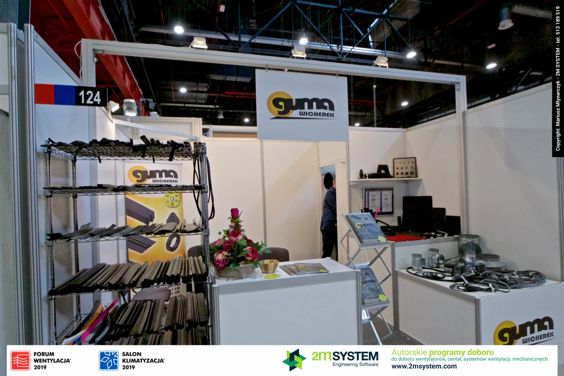 Guma Wicherek stand 124 with rubber seal profiles and gasketed duct fittings at Forum Wentylacja 2019