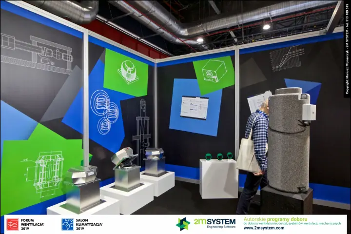 Harmann roof fans and stone-effect ventilation column at Forum Wentylacja 2019